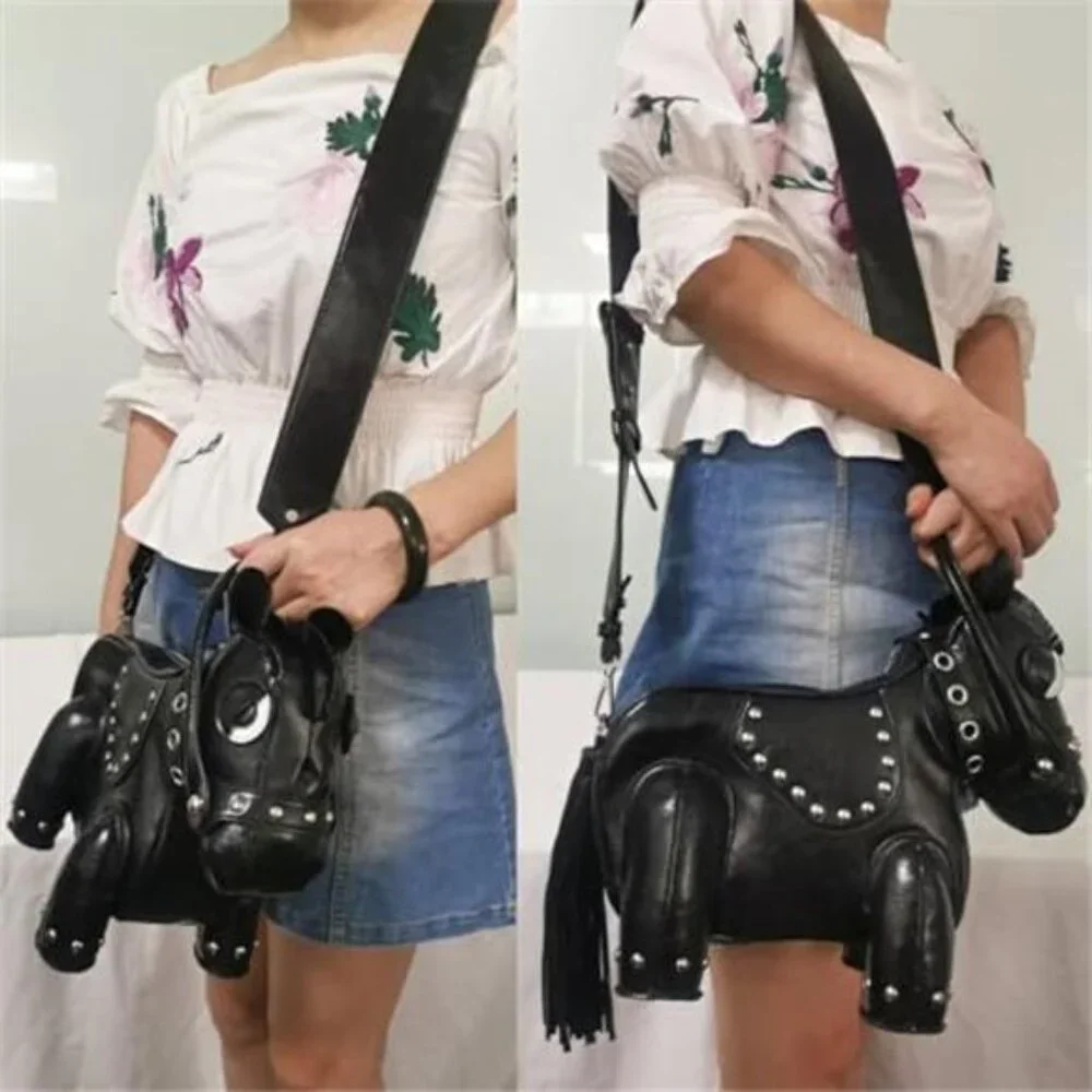 HORSE LOVER Black VEGAN leather Cruelty Free Black Novelty Bag Pony Play Purse